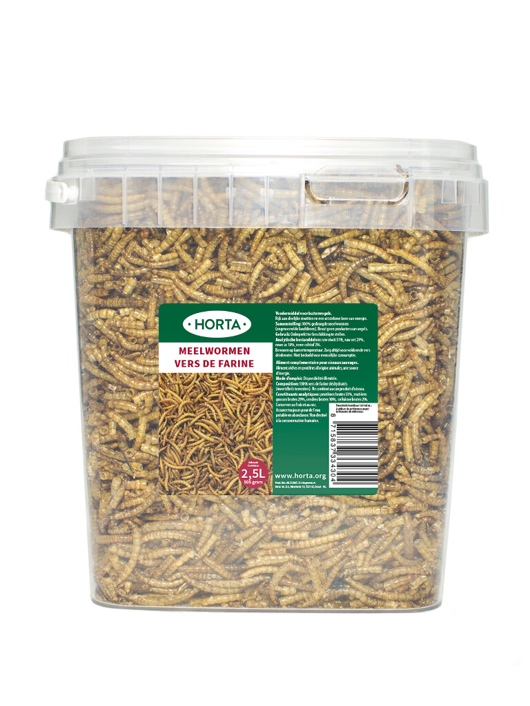 Vers de farine oiseaux 2,5L - 505g Vers de farine oiseaux 2,5L - 505g