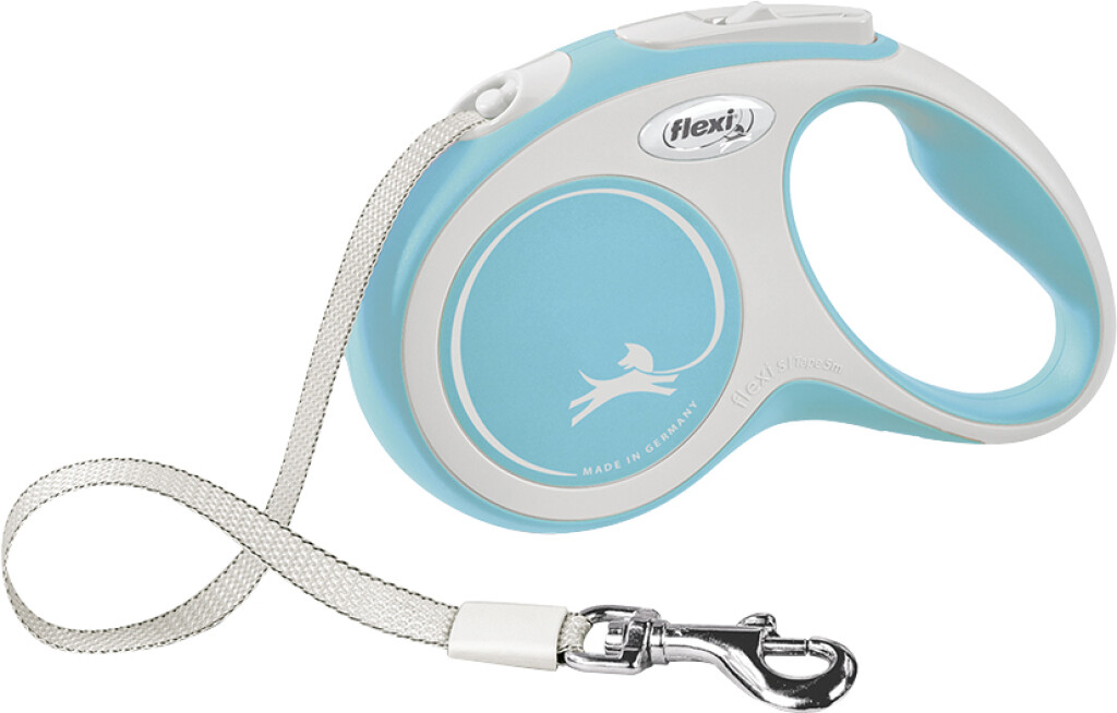 Laisse New Comfort Sangle Bleu clair S 5 m