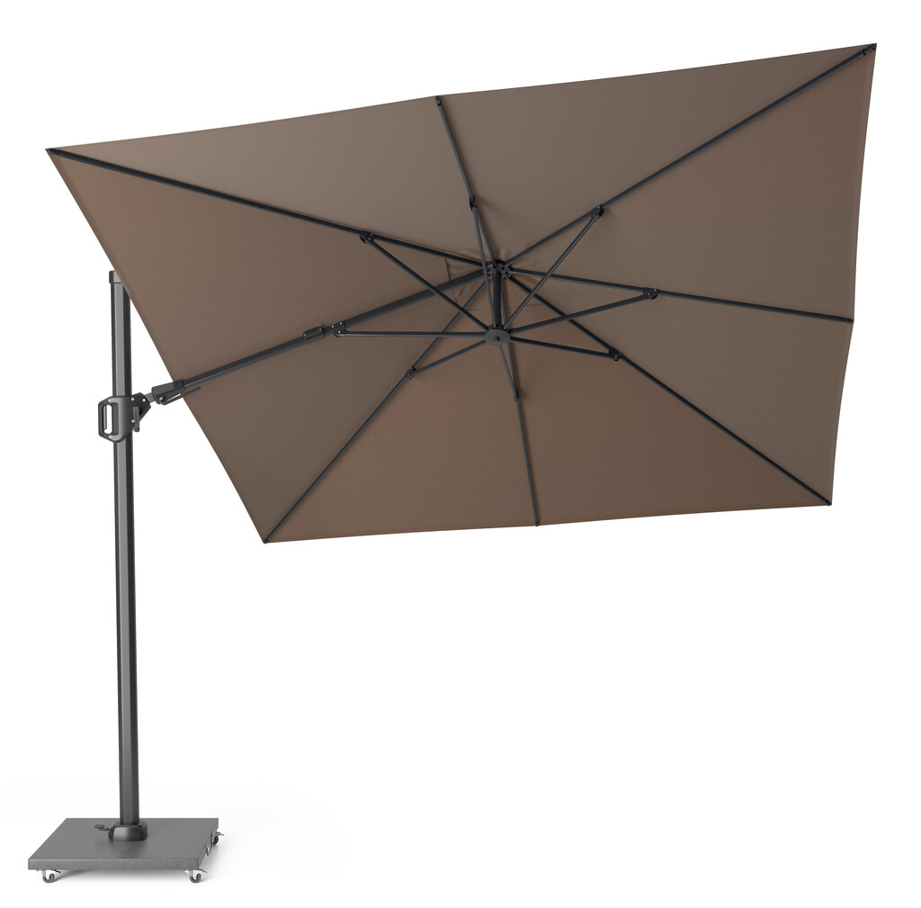 Zweefparasol Challenger T² Premium 3x3 - Frame Antraciet/Doek Havana
