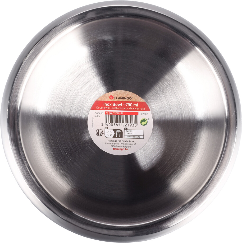 Gamelle pour la nourriture et l'eau Muna argent M