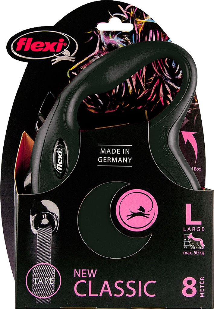Classic Laisse Sangle Noir L 8 m