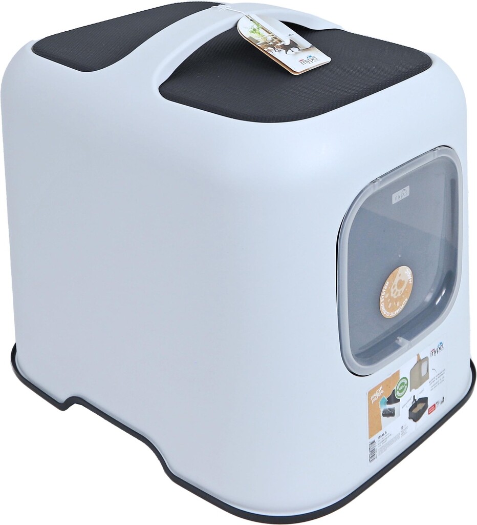 MyPet Biala 51 x 39.5 x 44.3 - Toilette pour chat - gui blanc