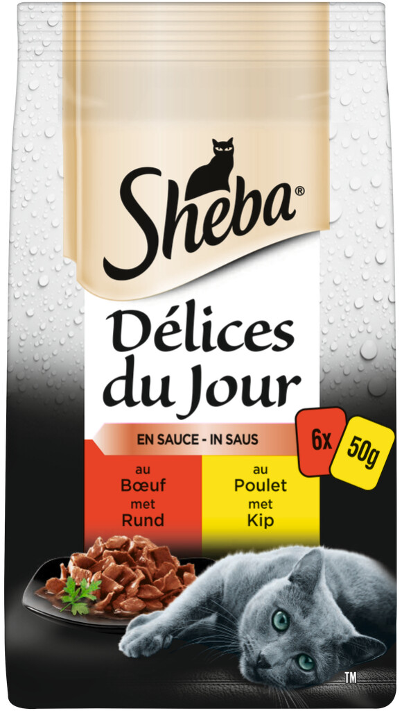 Délices du Jour sachets fraîcheur sélection du boucher en sauce 6 x 50 g