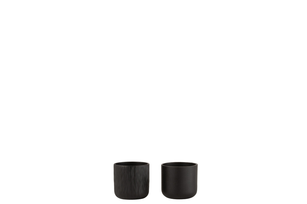 Câchepot gen céramique noir extra small assortiment de 2 Câchepot gen céramique noir extra small assortiment de 2