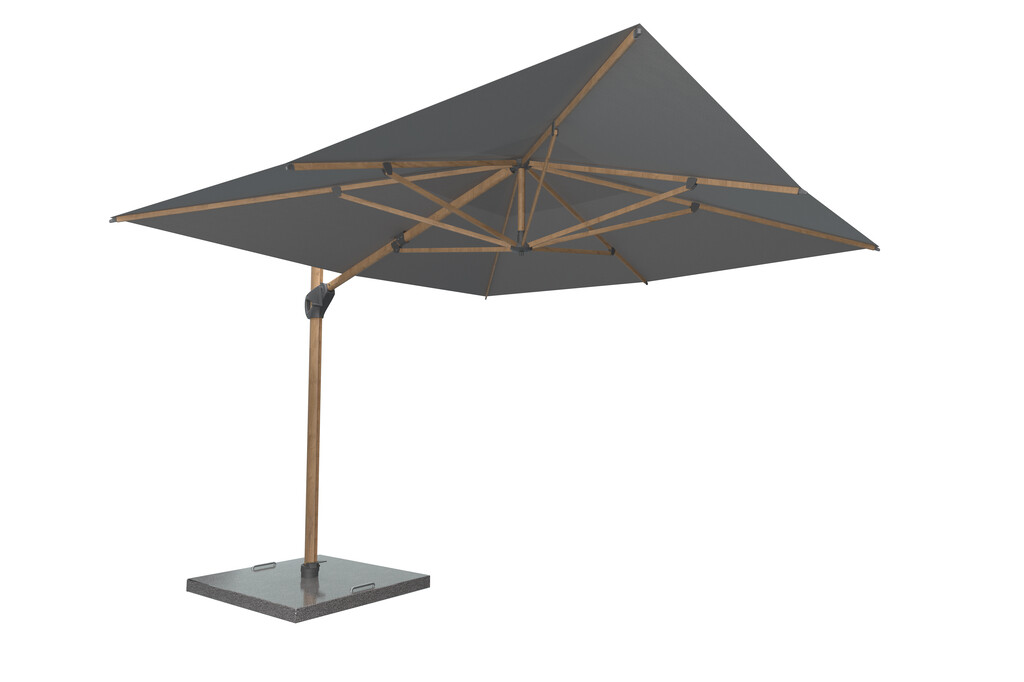 Hacienda 3x4 meter - antraciet met houtlook frame
