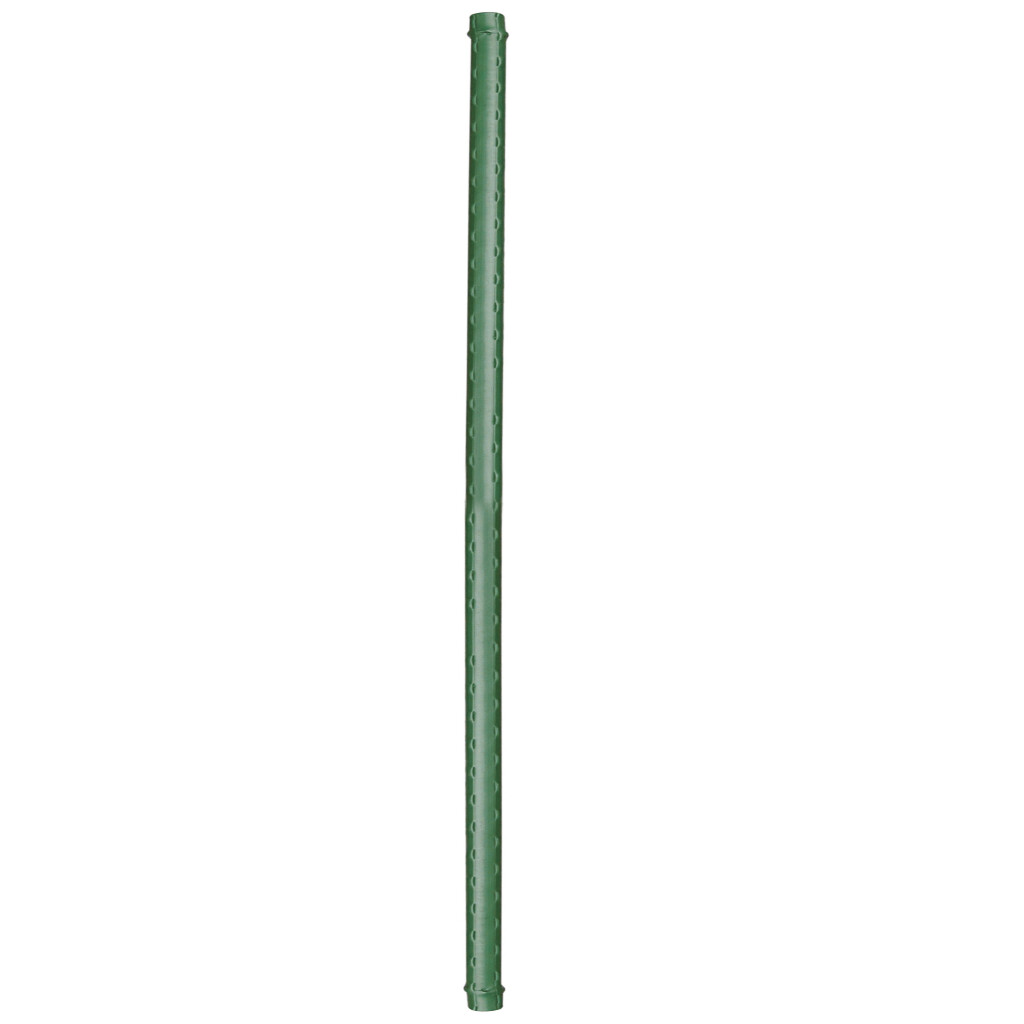 Tuteur droit acier plastifié vert cranté - h270 cm x ø20 mm