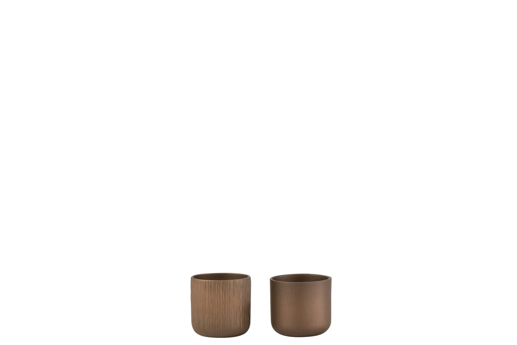 Câchepot gen céramique or/cuivre extra extra small assortiment de 2 Câchepot gen céramique or/cuivre extra extra small assortiment de 2