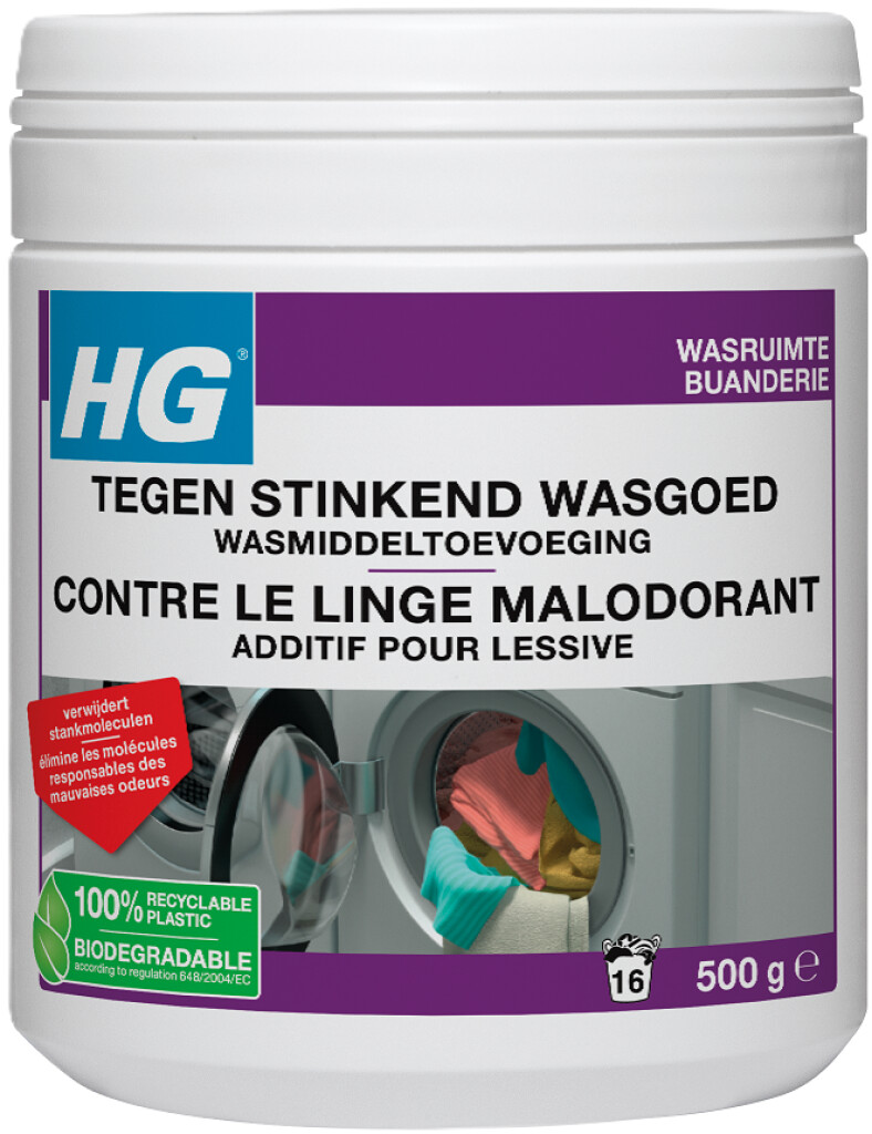 Tegen stinkend wasgoed wasmiddeltoevoeging 500g