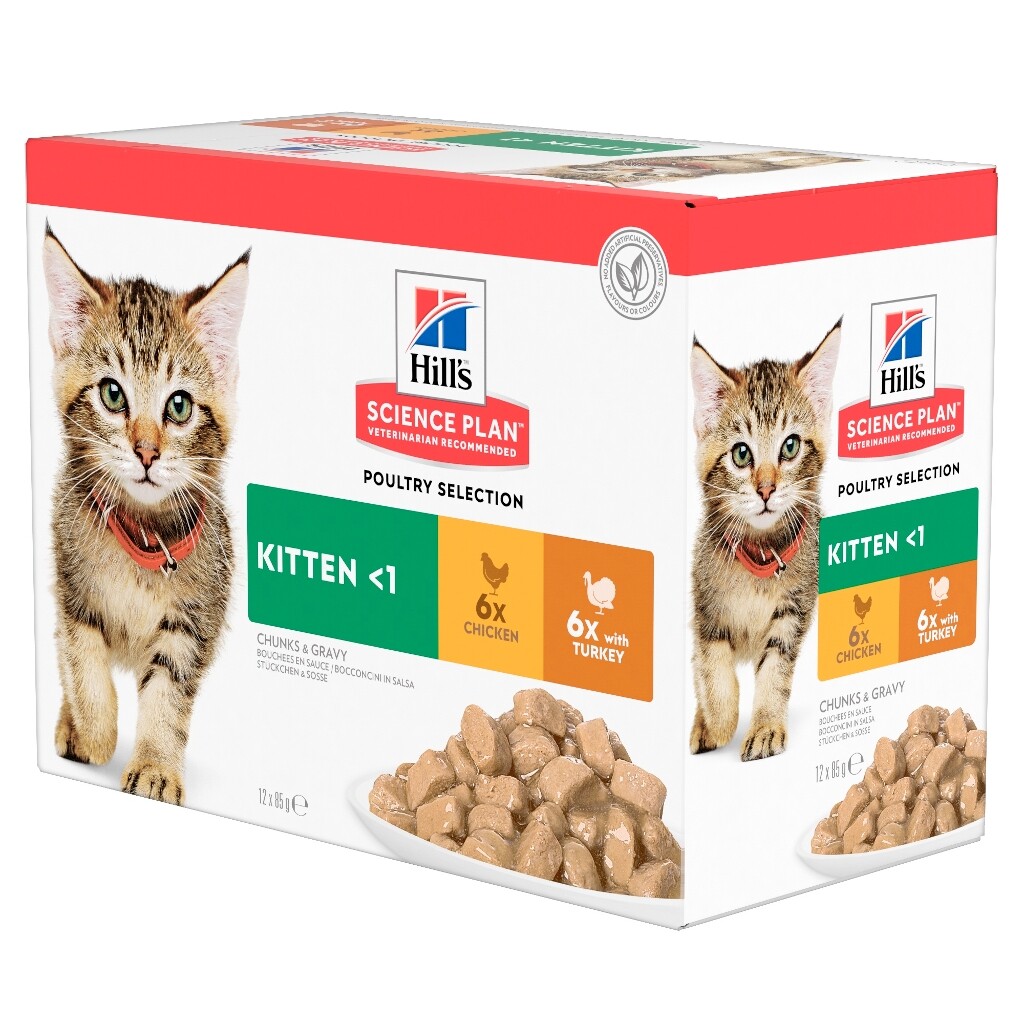 SP Kitten multipack 12 sachets repas pour chaton poulet et dinde 12x85g
