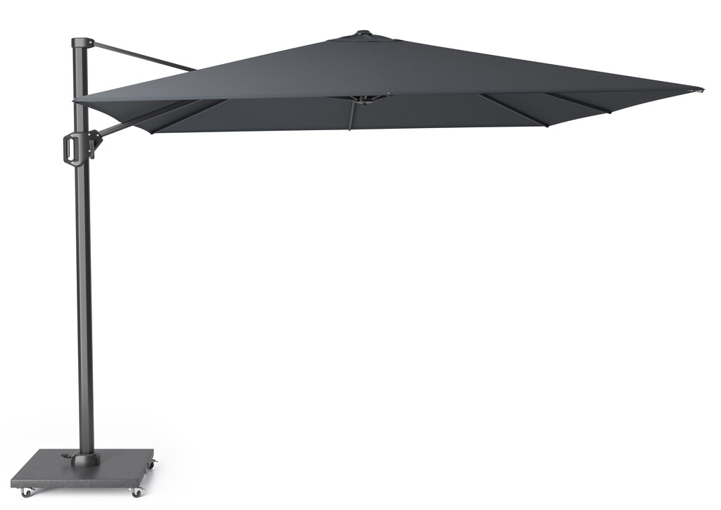 Parasol flottant Challenger T1 3,0 x 3,0 m - Structure anthracite/Tissu anthracite