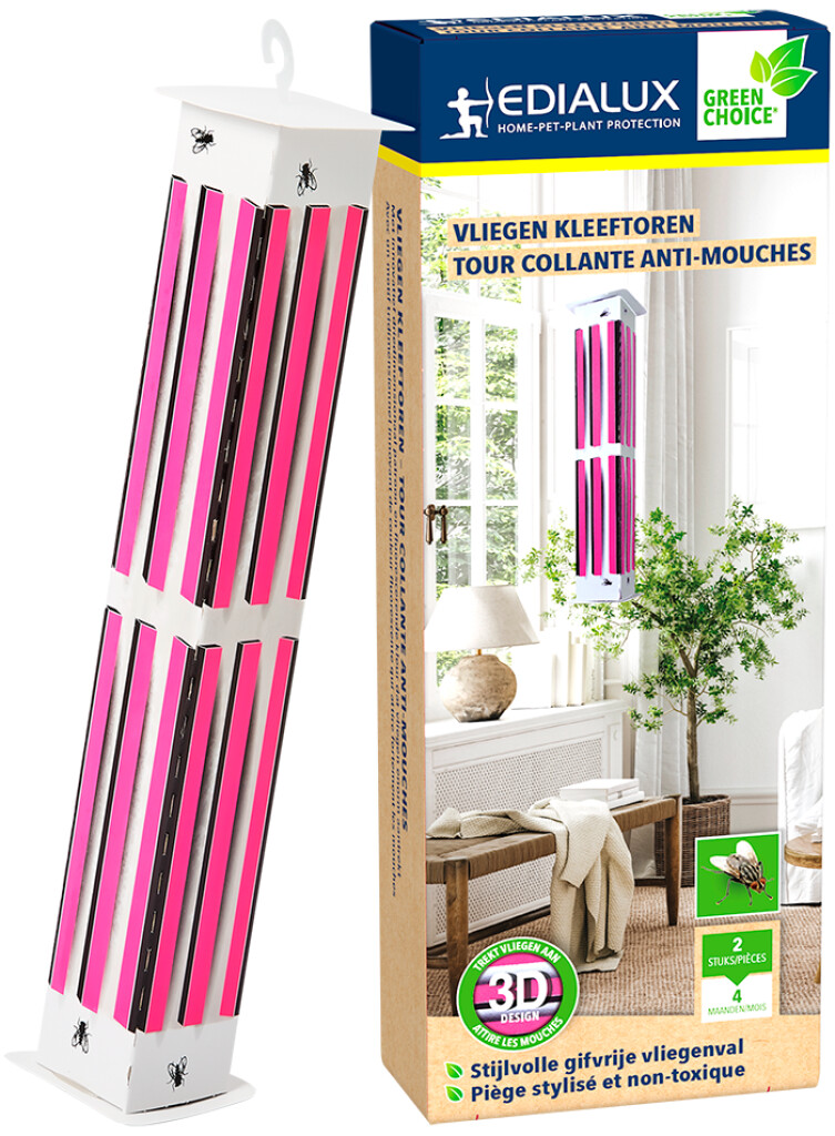 Vliegen kleeftoren 2 stuks