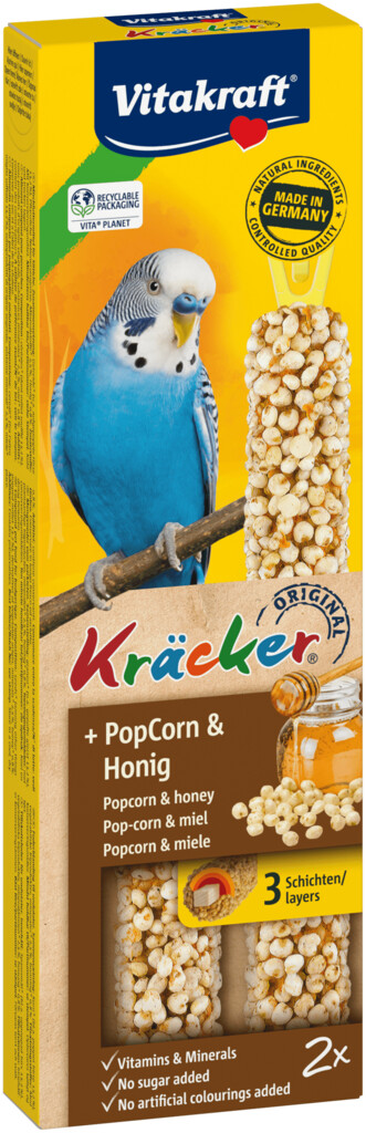 Kräcker parkiet popcorn en honing