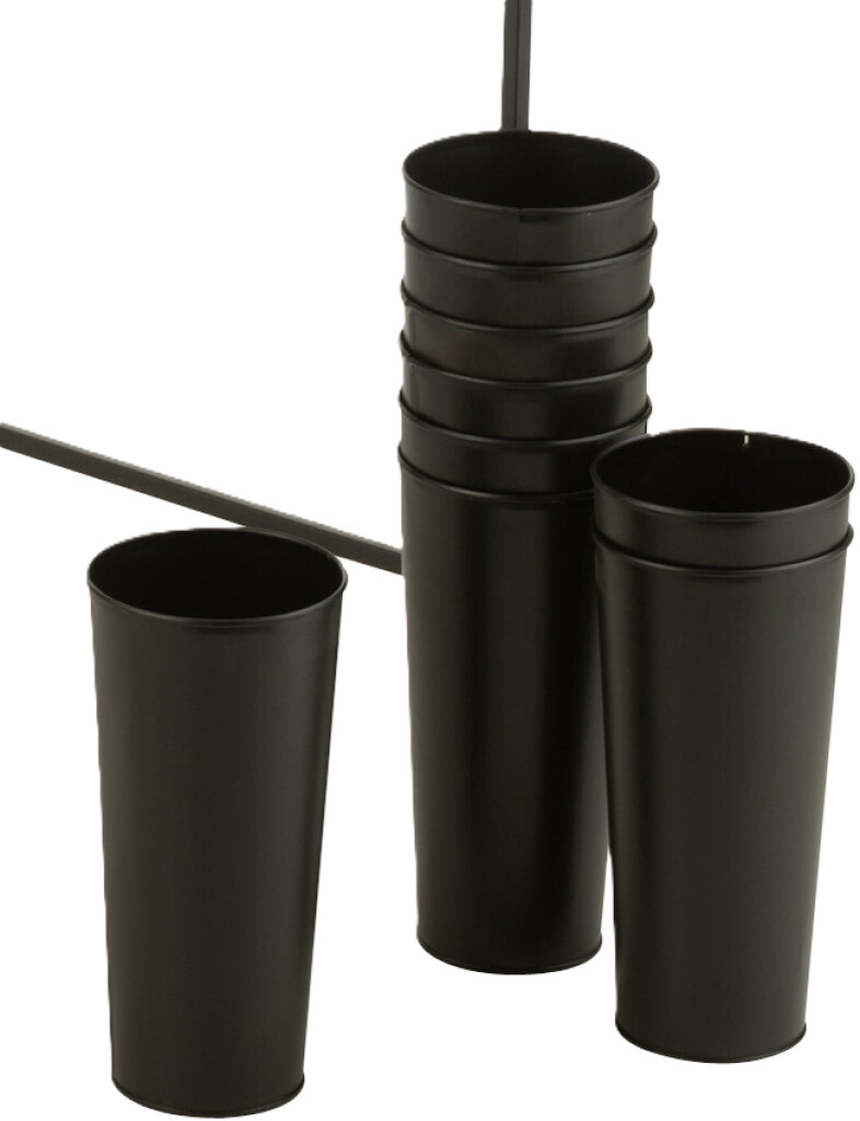 9 emmers voor bloemenstandaard zwart small