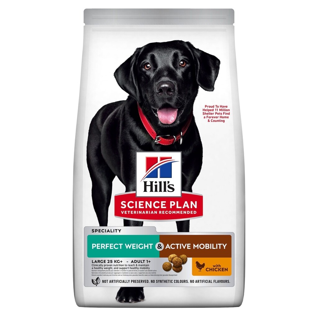 Adult Perfect Weight & Active Mobility Large Breed hondenvoer, met kip 12kg