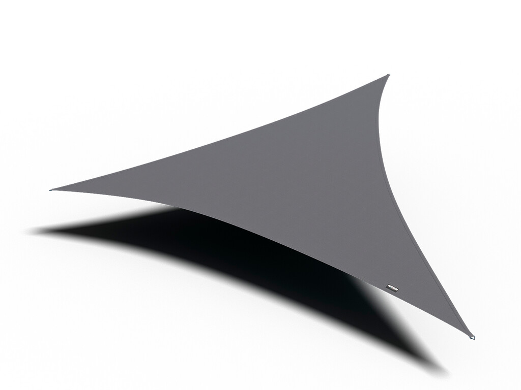 Voile d'ombrage imperméable Dreamsail, triangle, 5,0 x 5,0 x 5,0 m, Gris.