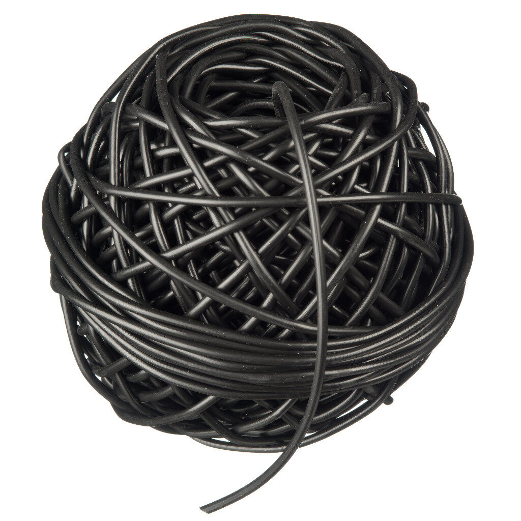 Lien souple noir de tuteurage - ø3mm x 50m Lien souple noir de tuteurage - ø3mm x 50m