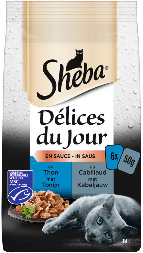 Délices du Jour sachets fraîcheur aux poissons en sauce 6 x 50 g Délices du Jour sachets fraîcheur aux poissons en sauce 6 x 50 g
