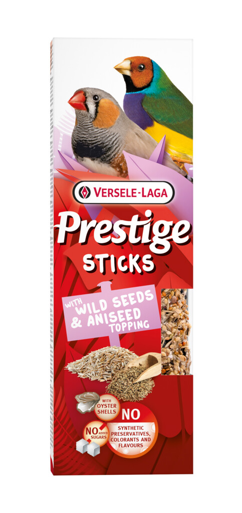 Prestige Sticks Petits Passereaux avec Graines Sauvages & Garniture de Graines d'anis - 2 pièces 60g Prestige Sticks Petits Passereaux avec Graines Sauvages & Garniture de Graines d'anis - 2 pièces 60g