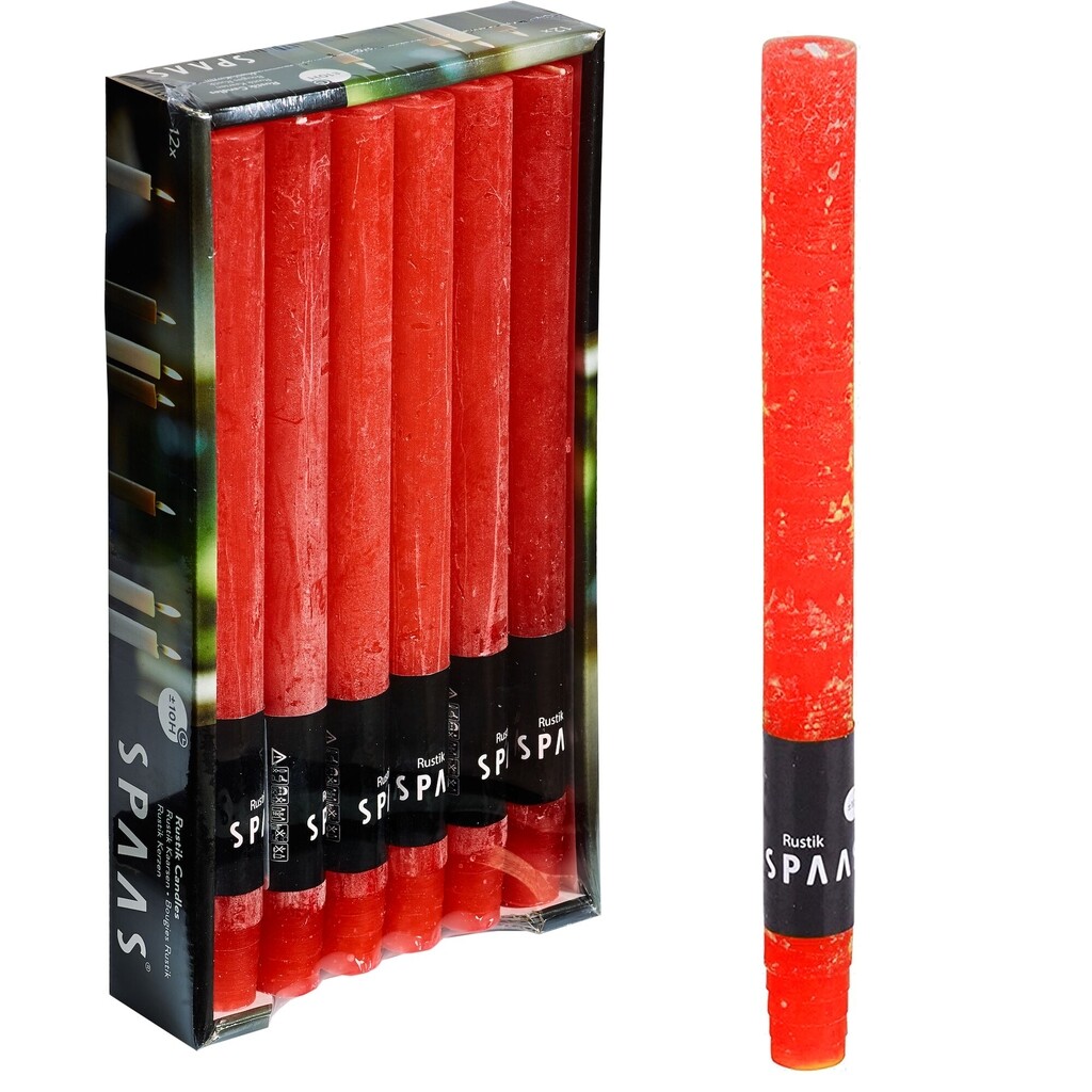 Rustieke huishoudkaars rood Rustieke huishoudkaars rood