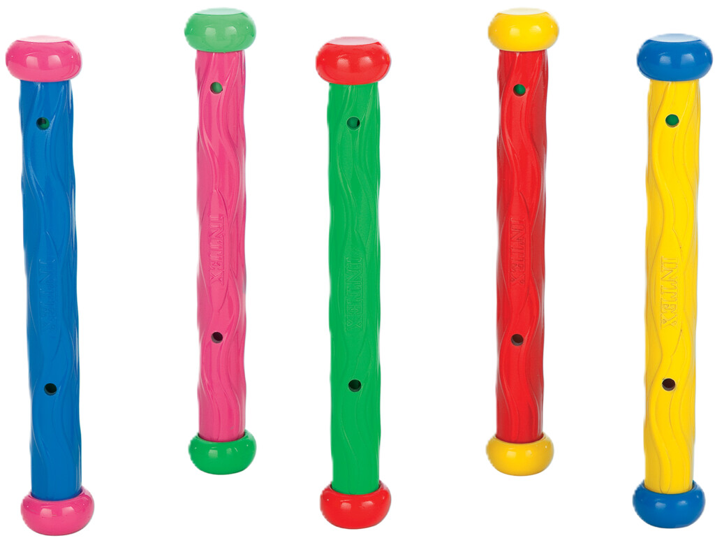 Speelstokjes voor onderwater, 5 kleuren