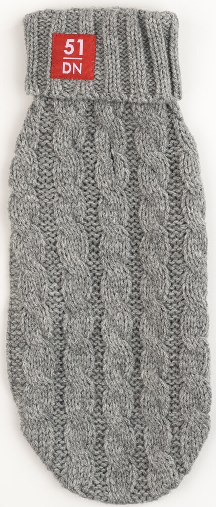 Cable Sweater Cosy Melange Grey 24cm Cable Sweater Cosy Melange Grey 32cm