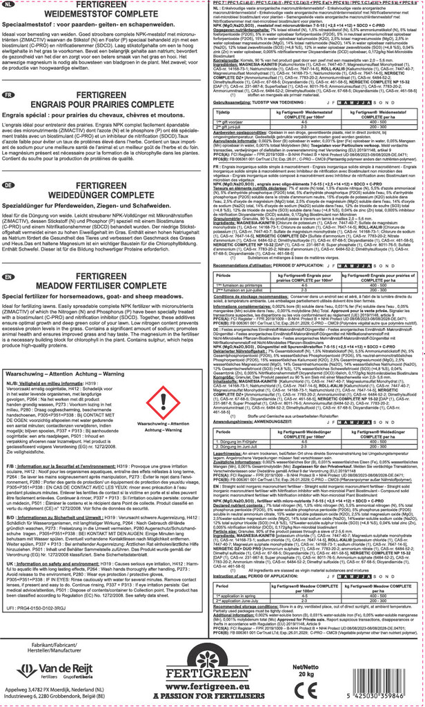 Weidemeststof NPK 7-5-15 20kg