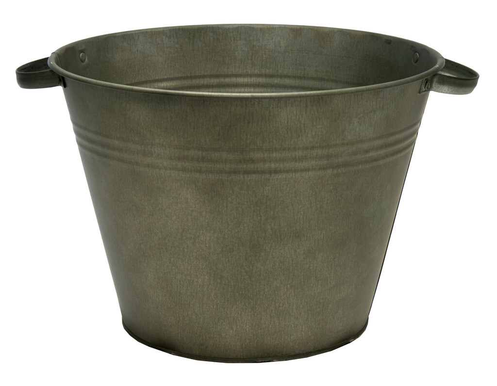 Pot handvat zink vintage groen