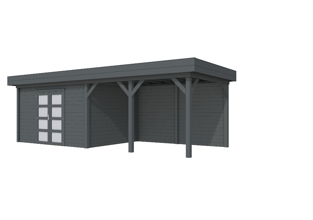 Chalet de jardin Topvision Parelhoen avec auvent latéral