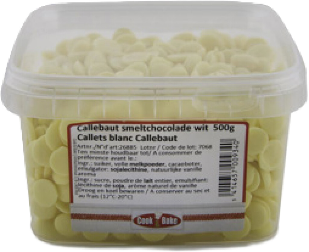 Smeltchocolade/callets wit 500g