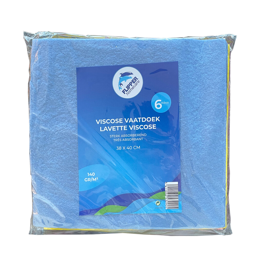Vaatdoek viscose 140gr/m² 38x40cm 6st