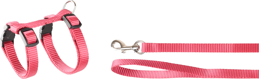 Harnais Laisse Chaton Ziggi Rouge Cérise 120x1cm