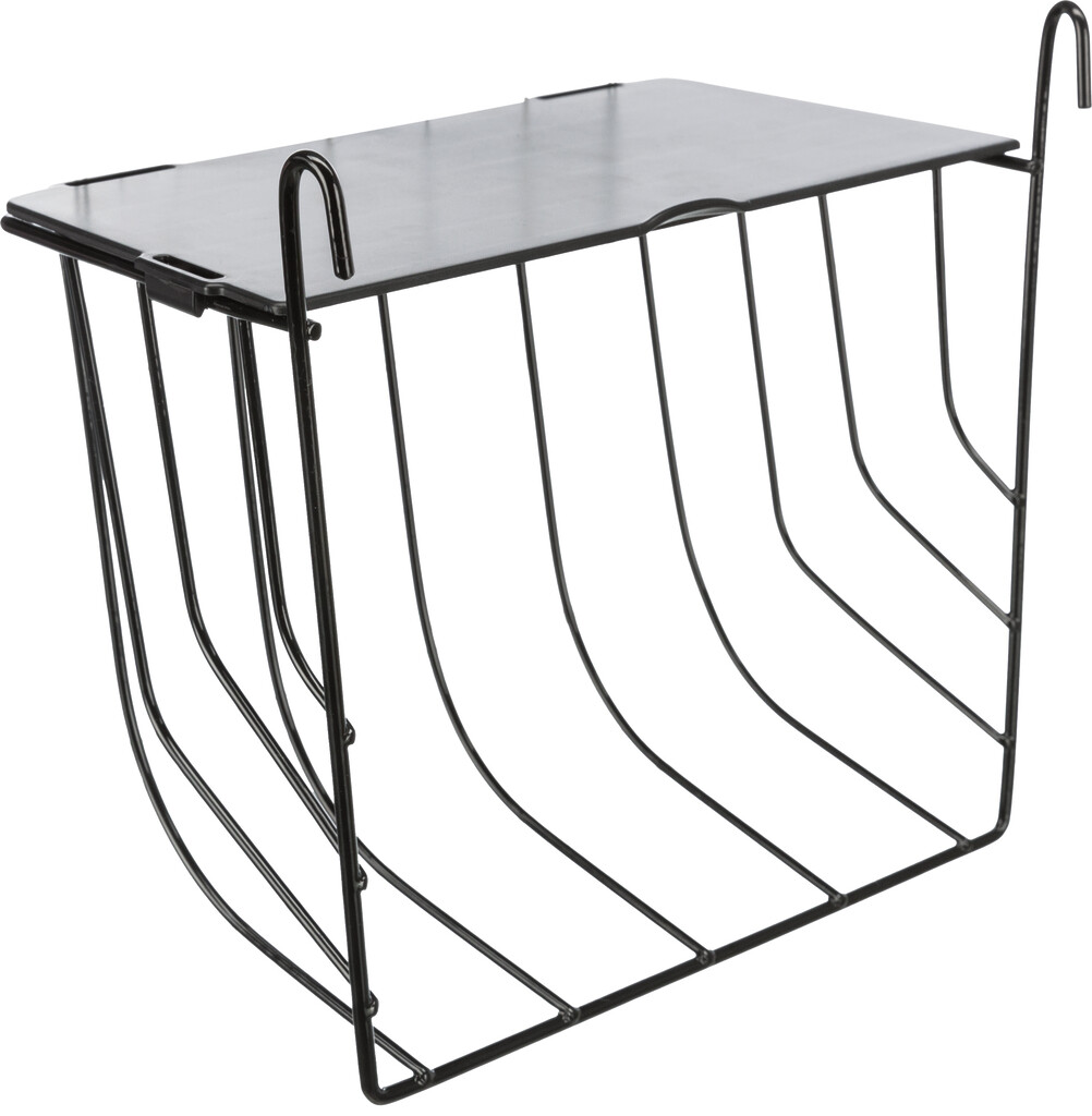 Hooiruif, hangend, met deksel, metaal 20x18x12cm