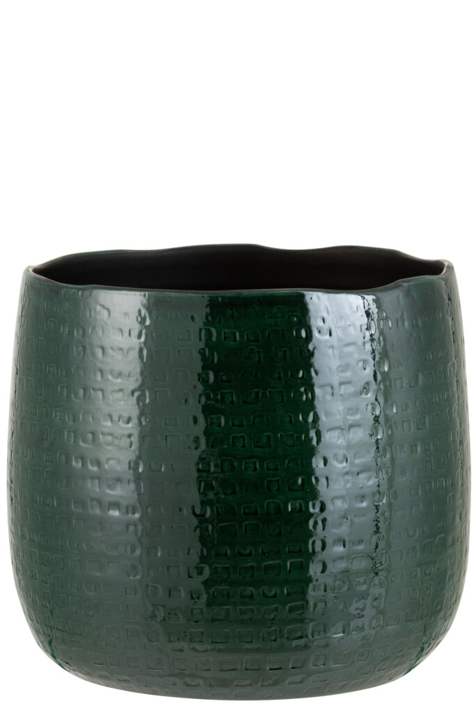 Bloempot patroon keramiek groen extra large Bloempot patroon keramiek groen extra large