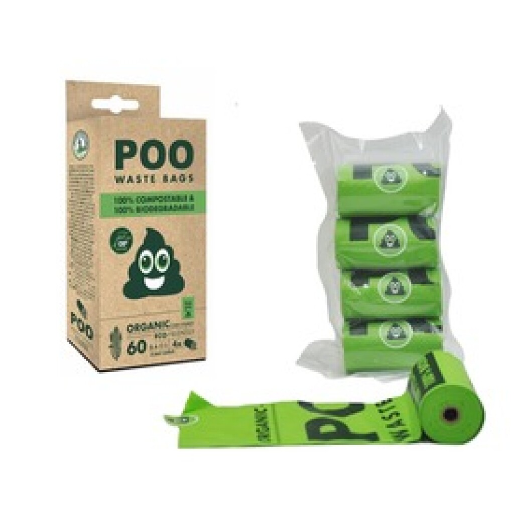 Sacs à déjections 100% compostable 4x15 pièces Sacs à déjections 100% compostable 4x15 pièces