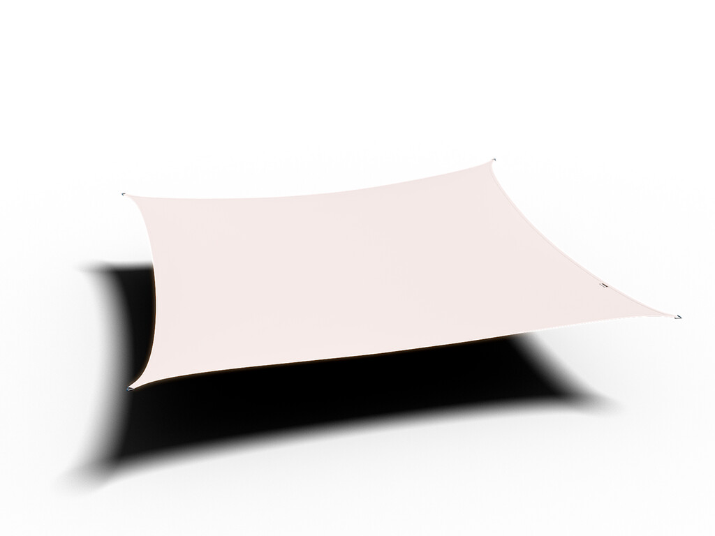 Voile d'ombrage imperméable Dreamsail carrée, 4,0 x 4,0 x 4,0 x 4,0 m, Crème.