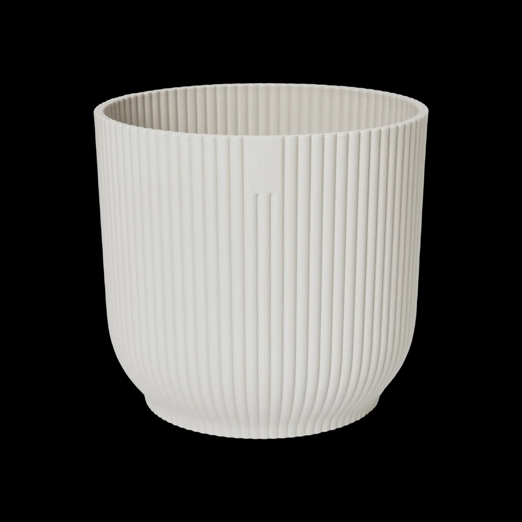 Pot de fleurs Vibes Fold rond 14cm blanc soie Pot de fleurs Vibes Fold rond 14cm blanc soie