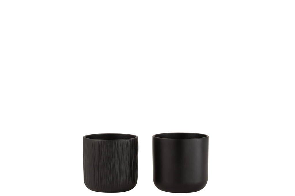 Câchepot gen céramique noir extra small assortiment de 2 Câchepot gen céramique noir extra small assortiment de 2
