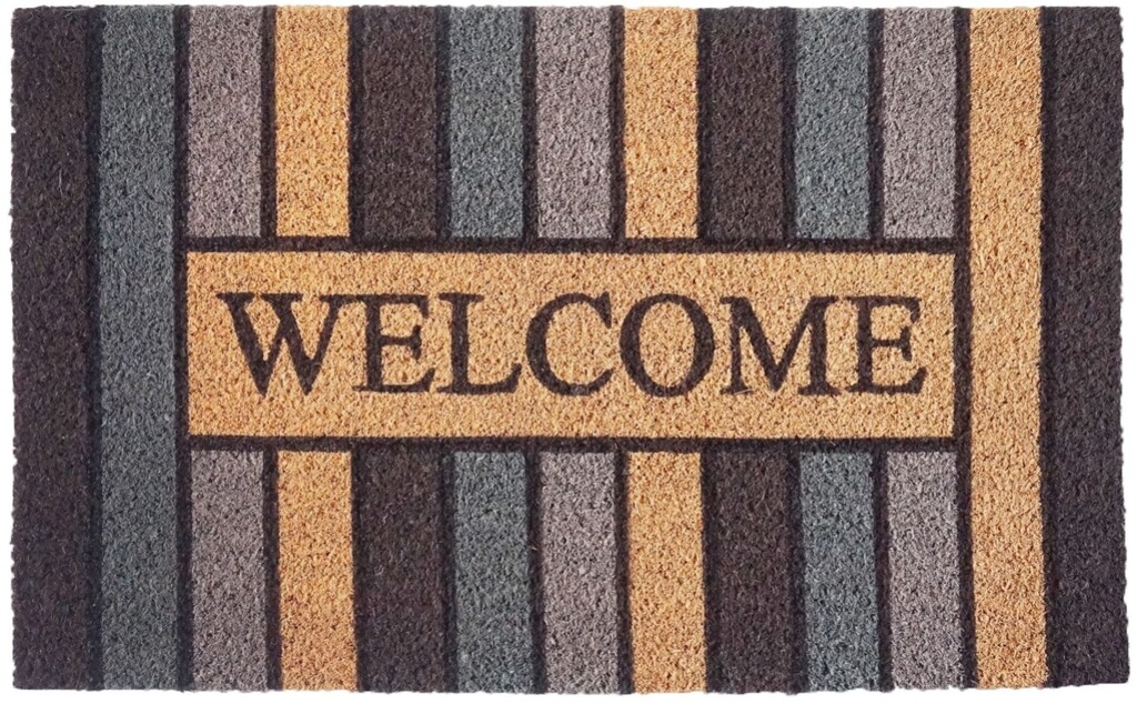 Cocosmat outdoor 45x75cm welcome strepen