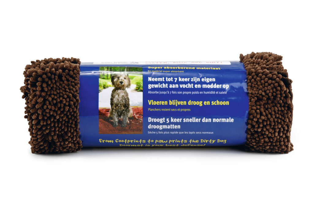 Tapis Séchage Dirty Dog Brun 90x66 cm