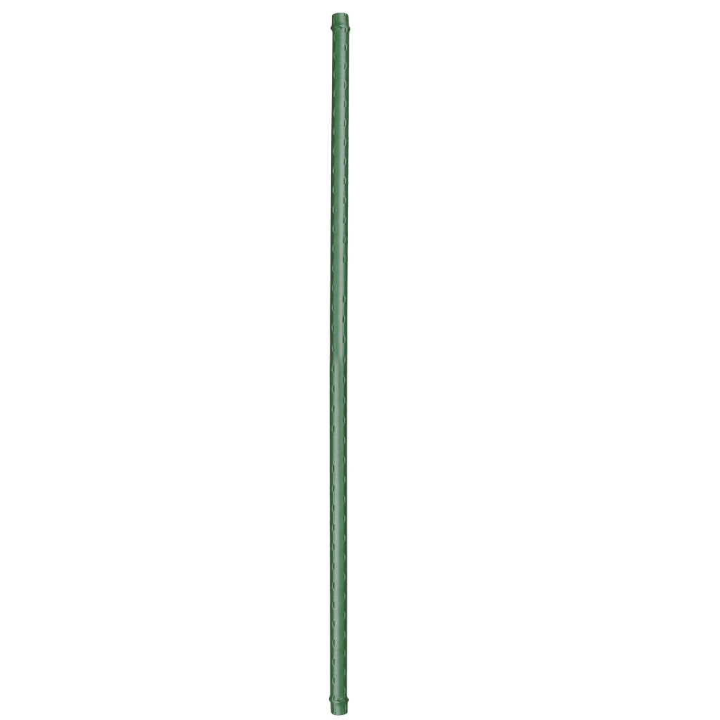 Tuteur droit acier plastifié vert cranté - h180 cm x ø11 mm