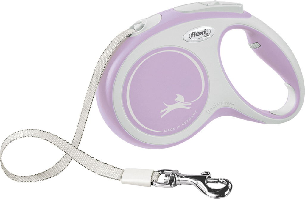 Laisse New Comfort Sangle Rose M 5m Laisse New Comfort Sangle Rose M 5m