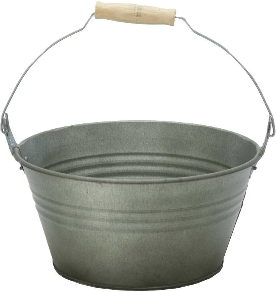 Emmer laag zink vintage groen Ø23