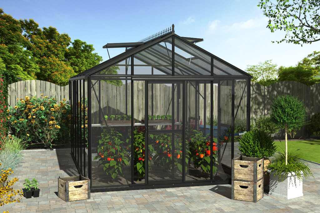 Serre Flexi modèle 3C Noir RAL9005 - 3,00 x 4,50 x 2,75m