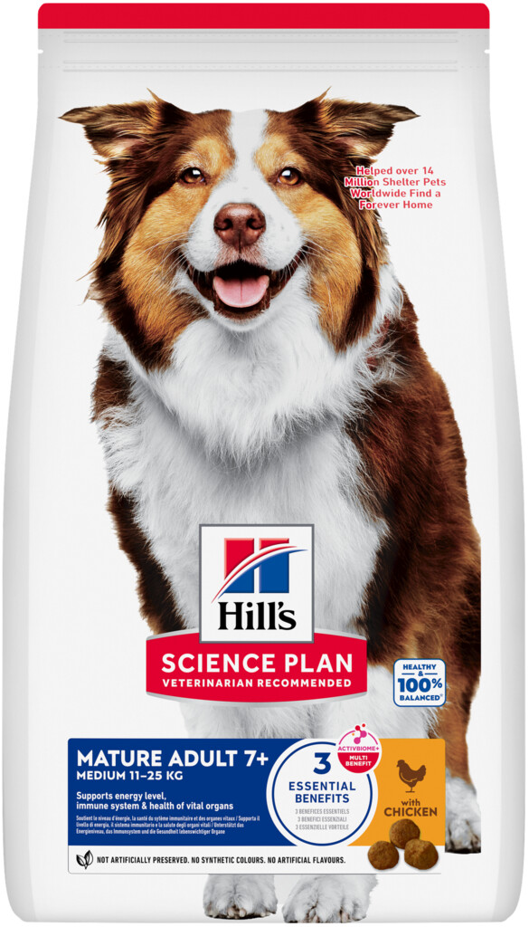 Science Plan Mature Adult croquettes pour chien âgé au poulet 12kg