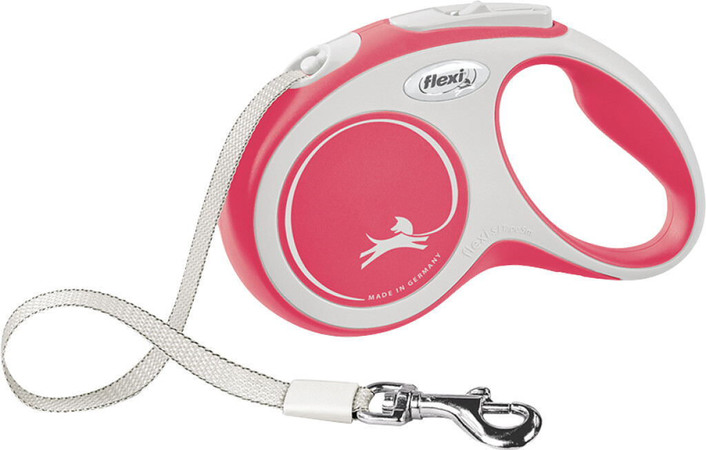 Laisse New Comfort Sangle Rouge S 5 m