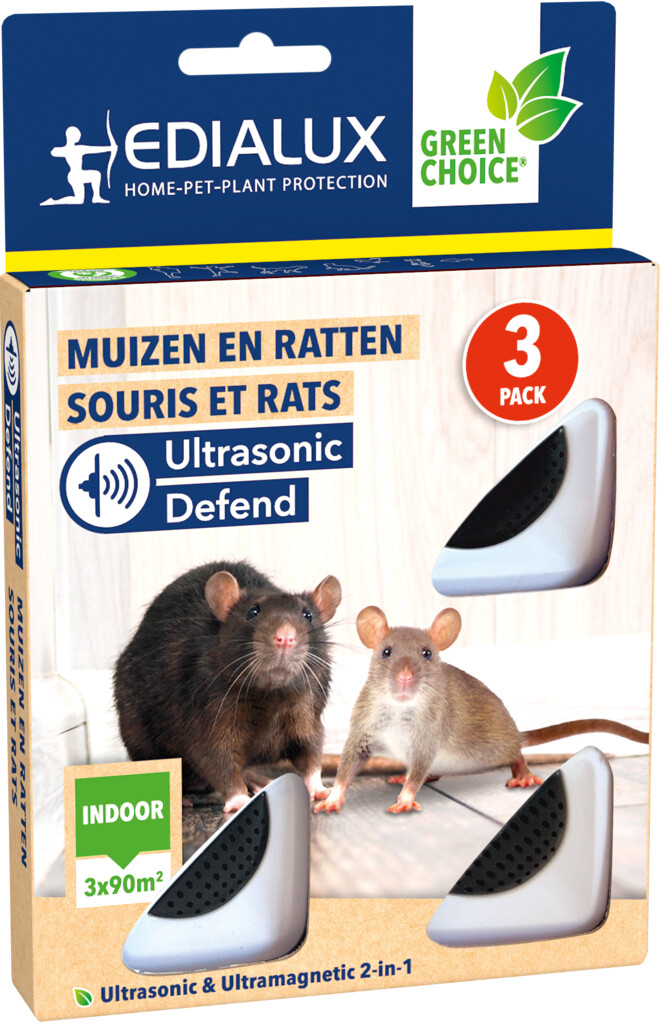 Ultrasonic Defend souris & rats 3 pièces
