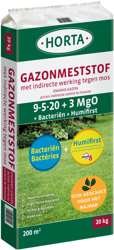 Gazonmeststof indirecte werking tegen mos Humifirst 20kg