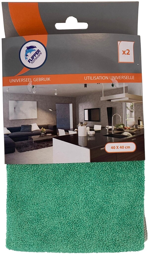Microtex fl-nivo 40x40 groen 2-pack