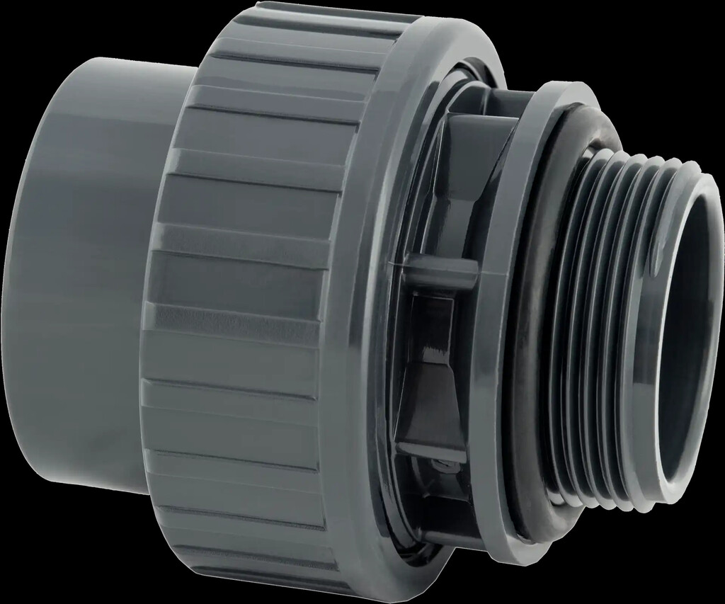 PVC Raccord union 3 pièces mixte à joint torique PN 10