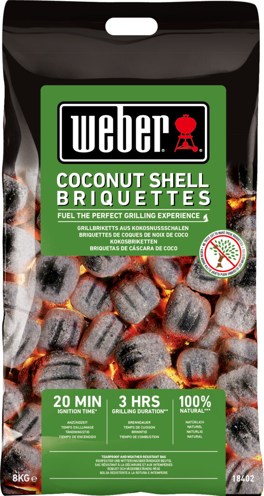 Briquettes de coques de noix de coco 8kg Briquettes de coques de noix de coco 8kg